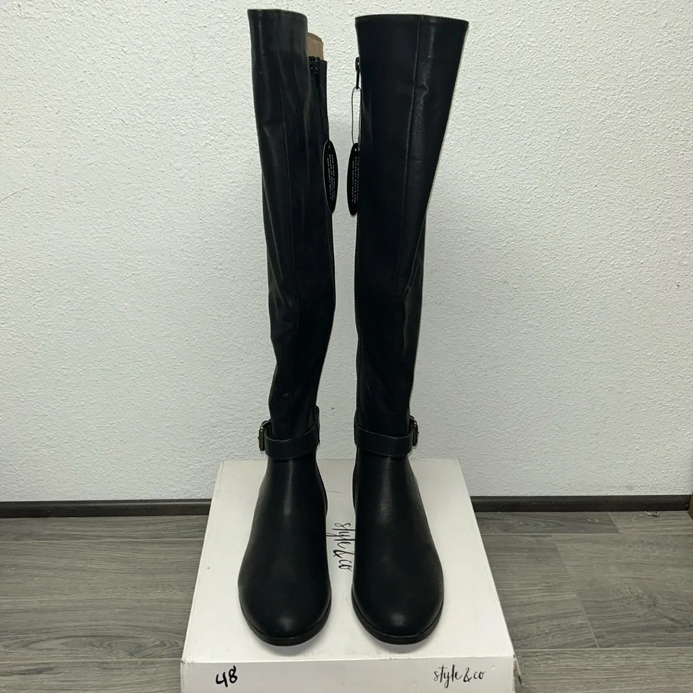 Style & Co. Womens Kimmball Solid Over-The-Knee Boots